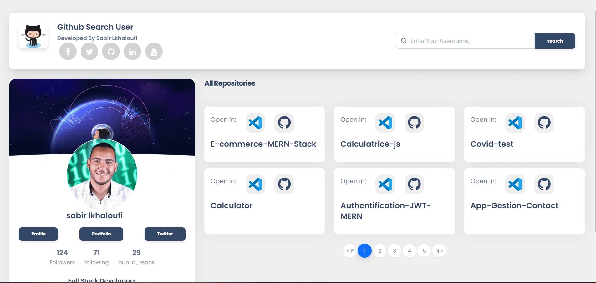 GitHub Search User