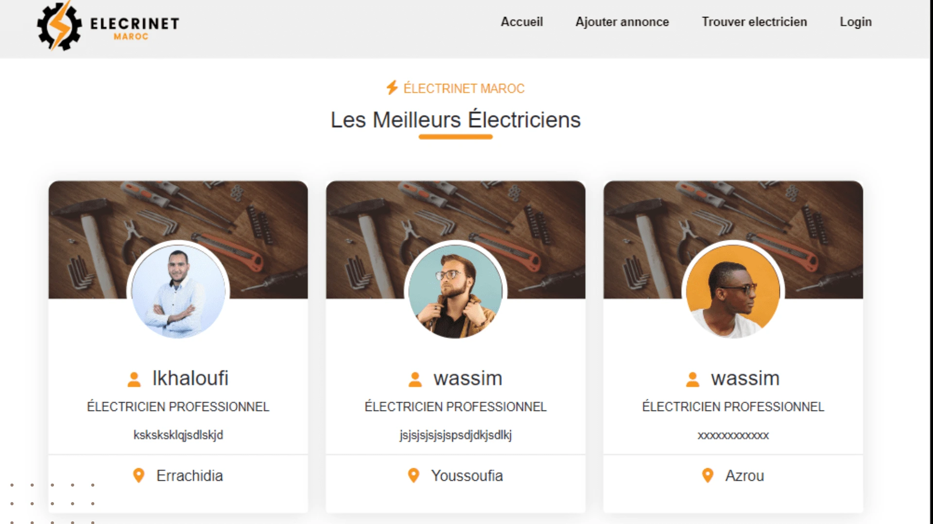 Electriciens Maroc