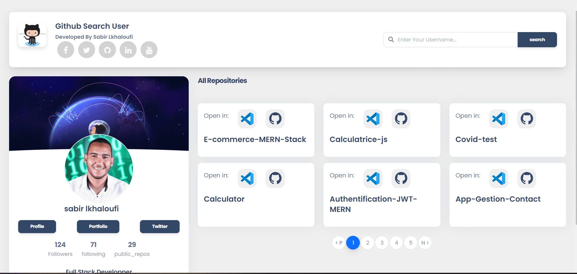 GitHub Search User